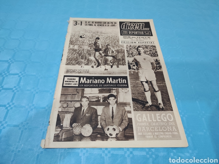 Sports collectibles: DICEN N&deg; 90. 20/05/1965. WEST HAM VS. MUNICH 1860 FINAL RECOPA AT MADRID JUVENTUS.