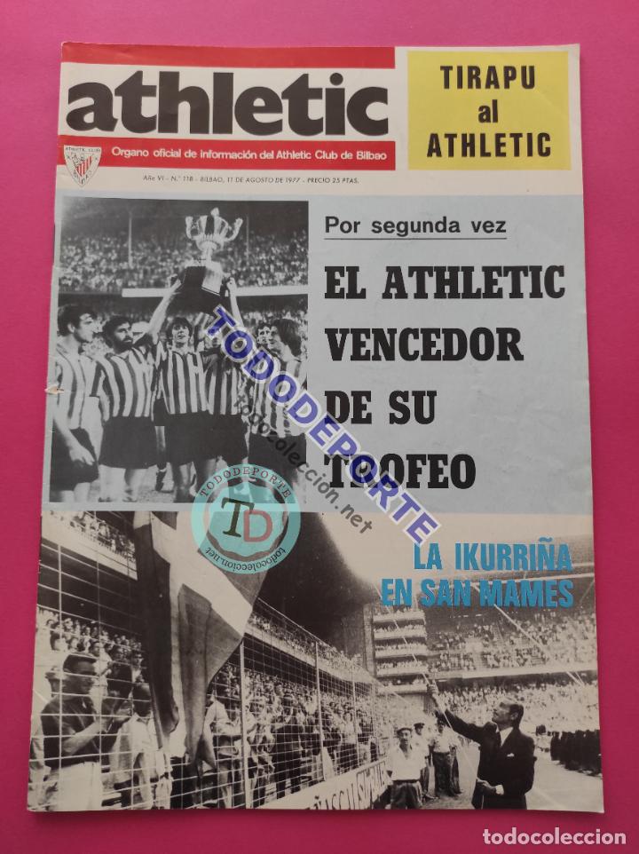 Coleccionismo deportivo: REVISTA OFICIAL ATHLETIC CLUB BILBAO N&ordm; 118 1977 TORNEO ASTON VILLA DINAMO KIEV - CULTURAL DURANGO