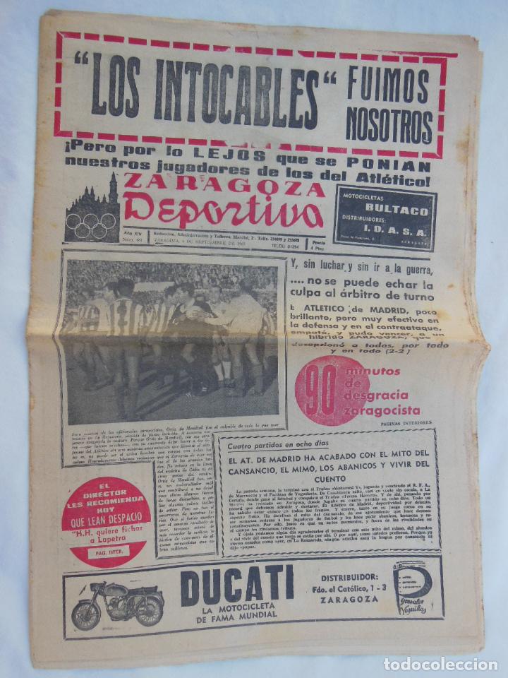 Coleccionismo deportivo: ZARAGOZA DEPORTIVO, N&uacute;m 681, 6 septiembre 1965