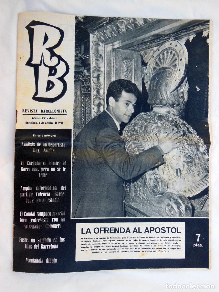 Coleccionismo deportivo: REVISTA BARCELONISTA, RB. N&uacute;m 27 A&ntilde;o I, 6 Octubre 1965