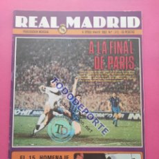 Coleccionismo deportivo: REVISTA OFICIAL REAL MADRID Nº 372 1981 CLASIFICACION FINAL COPA DE EUROPA 80/81 INTER MILAN. Lote 320261118