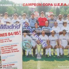 Coleccionismo deportivo: REVISTA OFICIAL REAL MADRID Nº 422 POSTER GIGANTE CAMPEON COPA UEFA 84/85-Nº 1 EN EUROPA 1984/1985. Lote 320471968