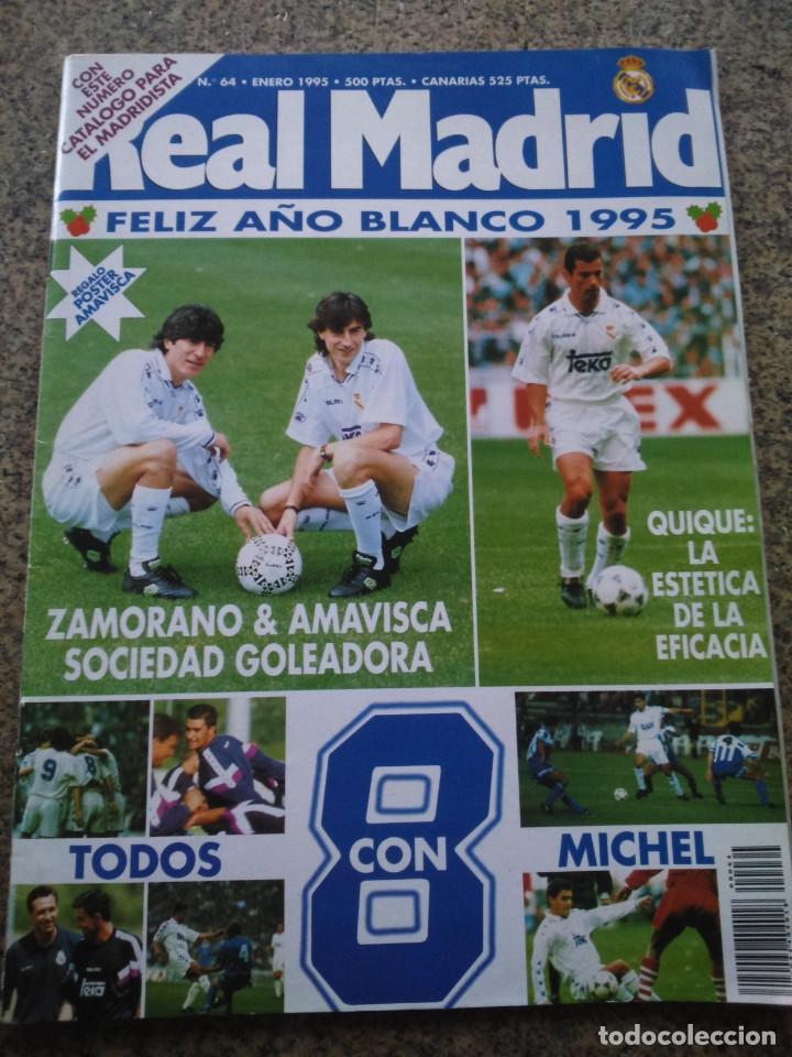 Sammelleidenschaft Sport: REVISTA REAL MADRID -- N&ordm; 64 - ENERO 1995 -- POSTER AMAVISCA --