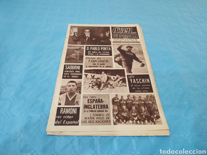 Coleccionismo deportivo: 25/08/1967. LEV YASHIN COSTA DEL SOL SANTOS DE PELE ARGENTINA, M&Aacute;LAGA,ESPA&Ntilde;OL.
