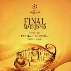 Coleccionismo deportivo: FINAL CHAMPIONS MADRID 2010