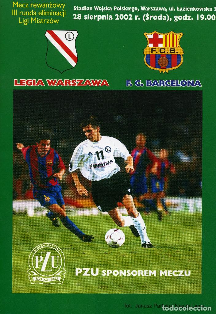 Coleccionismo deportivo: PROGRAMA LEGIA - F.C. BARCELONA - Foto 1