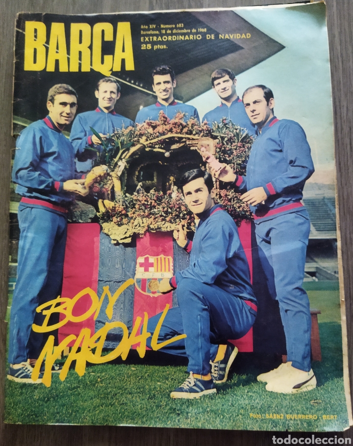 Collezionismo sportivo: Revista Bar&ccedil;a extraordinario de Navidad 1968