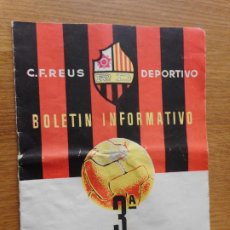 Coleccionismo deportivo: CLUB FUTBOL REUS DEPORTIVO.BOLETIN INFORMATIVO 36 3ª DIVISION 1962-63. BEITIA.ALBERTO SAGALÁ MESTRES. Lote 327562773