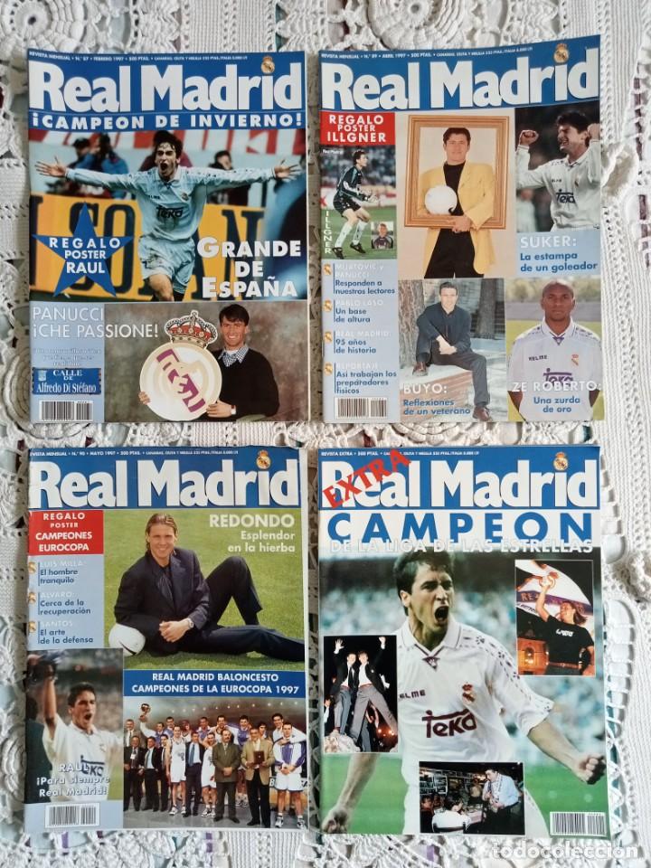 Coleccionismo deportivo: Lote 8 Revista Real Madrid 1997 Extra Campe&oacute;n Liga N&ordm; 87 89 90 Extra 92 93 95 96