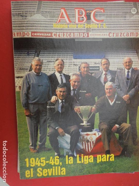 Coleccionismo deportivo: HISTORIA VIVA DEL SEVILLA F C N&ordm; 11 - 1945-46 LA LIGA PARA EL SEVILLA -ABC