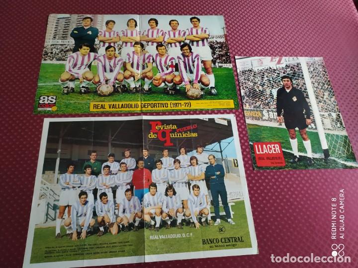 Coleccionismo deportivo: VALLADOLID REVISTA QUINIELAS PUEBLO , AS COLOR POSTER 48 -1972-73 REGALO LLACER