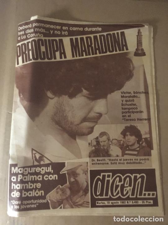 Coleccionismo deportivo: diario dicen n&ordm; 5493 maradona lattek barcelona 10 agosto 1982