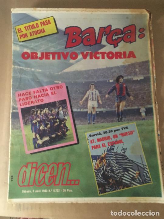 Coleccionismo deportivo: diario dicen n&ordm; 5722 maradona barcelona 2 abril 1983