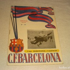 Coleccionismo deportivo: BOLETIN C.F. BARCELONA N. 17 , MAYO , TEMPORADA 1952 / 53 . BARCELONA / VALENCIA..