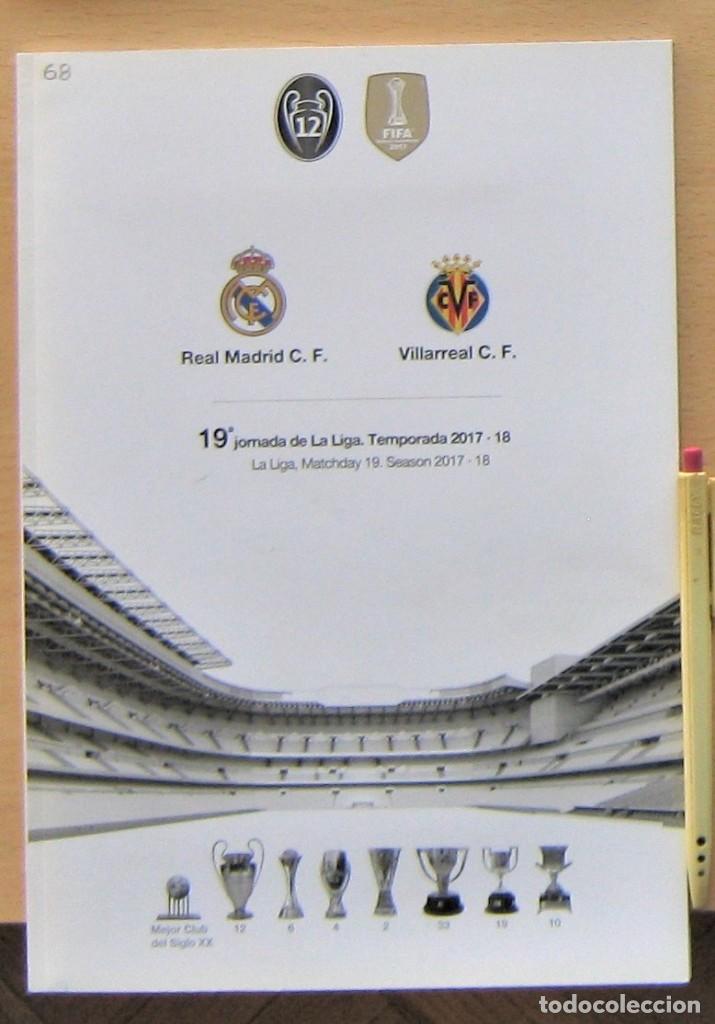 Coleccionismo deportivo: REVISTA PROGRAMA LFP PRENSA REAL MADRID &ndash; VILLARREAL CF OFICIAL LIGA FUTBOL 2017-18 PROGRAMME R68