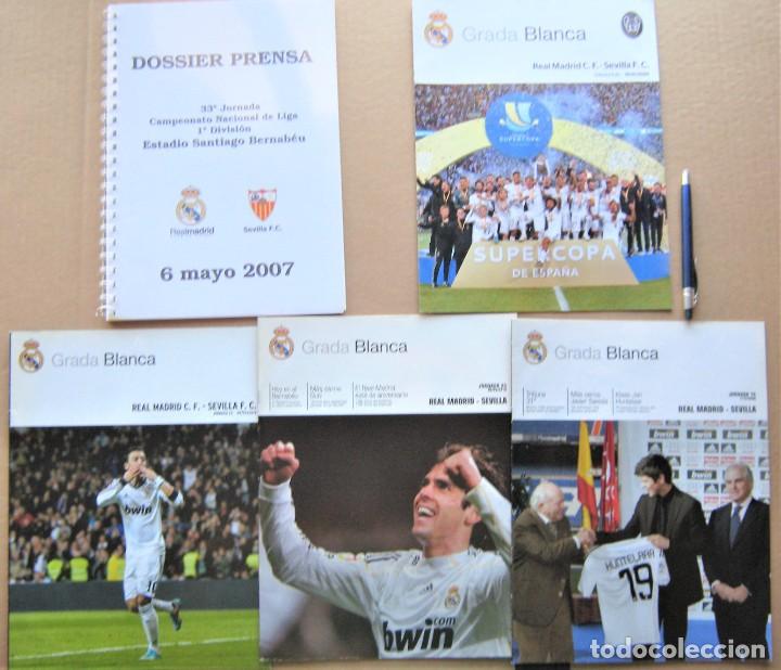 Sports collectibles: LOTE 5 PROGRAMA REAL MADRID &ndash; SEVILLA FC REVISTA GRADA BLANCA Y PRENSA MAGAZINE PROGRAMMA L25
