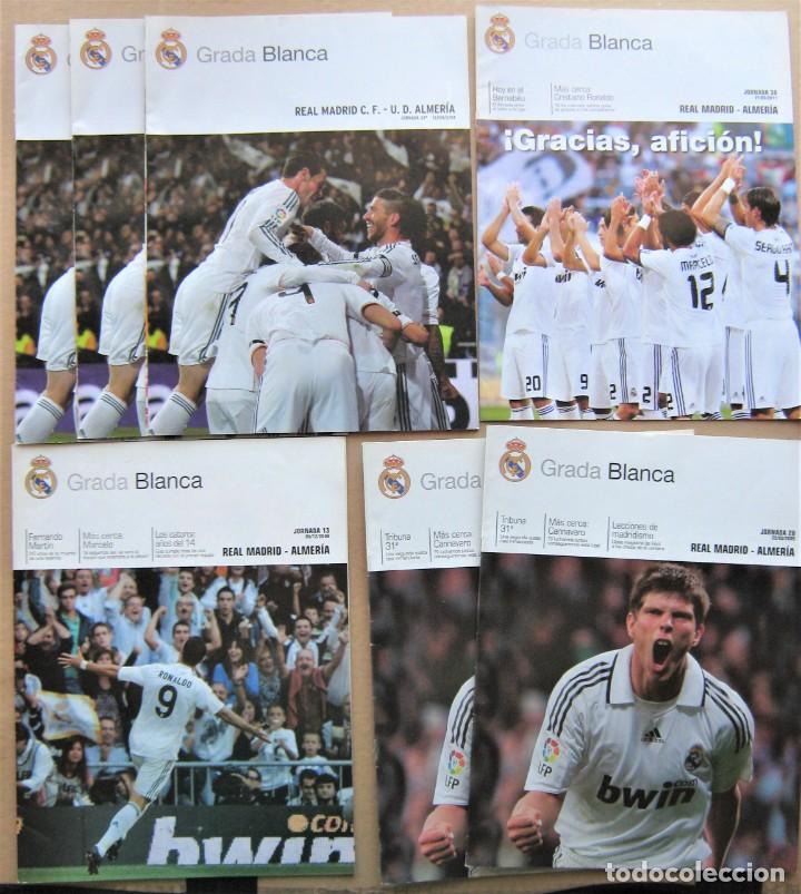 Sports collectibles: LOTE 6 PROGRAMA REAL MADRID &ndash; UD ALMERIA REVISTA GRADA BLANCA MAGAZINE PROGRAMMA L44R