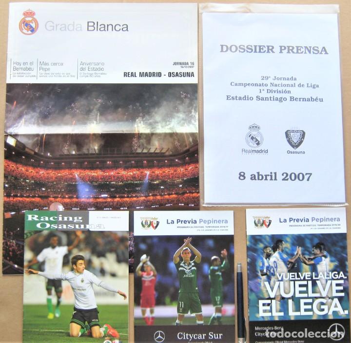 Coleccionismo deportivo: LOTE 9 PROGRAMA CA OSASUNA PAMPLONA NAVARRA DIFERENTES REVISTA MAGAZINE PROGRAMMA L72R
