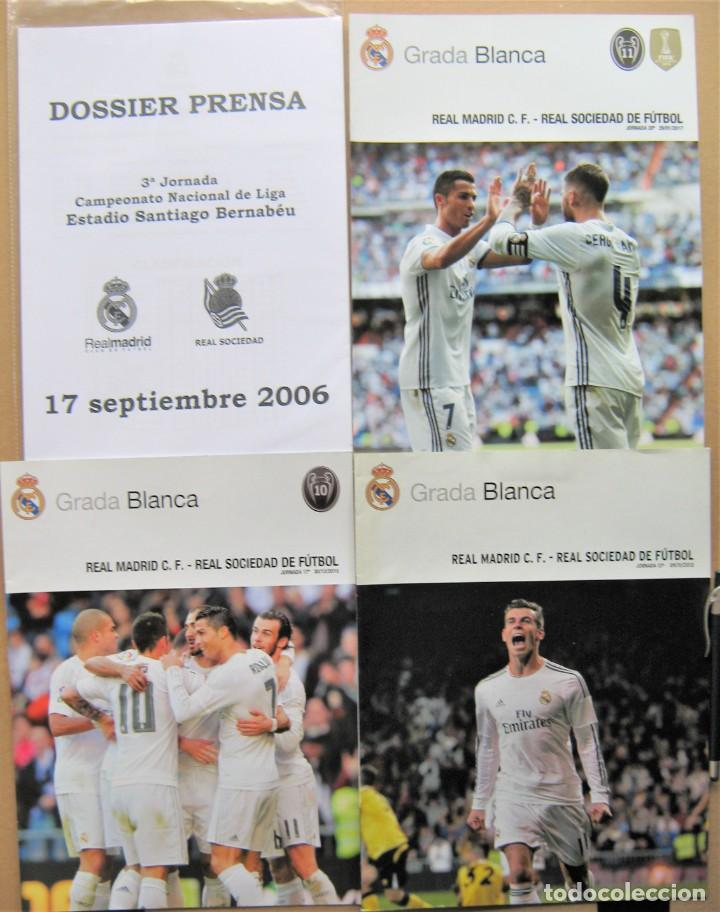 Sports collectibles: LOTE 4 PROGRAMA REAL SOCIEDAD VS REAL MADRID REVISTA GRADA BLANCA MAGAZINE PROGRAMMA L79R