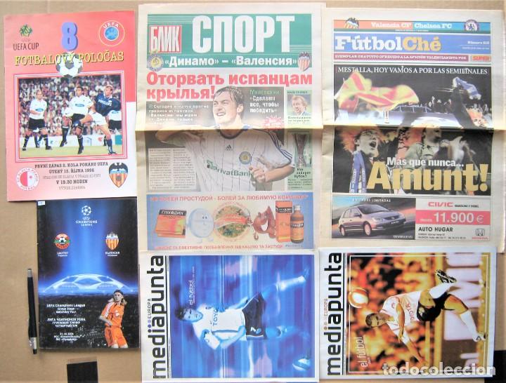 Sports collectibles: LOTE 12 PROGRAMA VALENCIA CF DIF. REVISTA MEDIAPUNTA Y OTRAS COMPETICION EUROPEA MAGAZINE L95