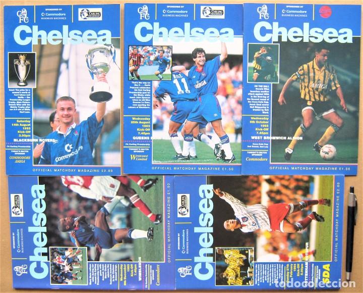 Coleccionismo deportivo: LOTE 5 PROGRAMA CHELSEA FC LONDON ENGLAND 93-94 DIFERENTES FOOTBALL MAGAZINE PROGRAMMA L107