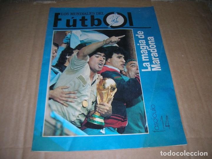 Coleccionismo deportivo: Los mundiales del f&uacute;tbol. Fasc&iacute;culo n&ordm; 14. A&ntilde;o 1990. M&eacute;xico 1986: La magia de Maradona. Ver interior