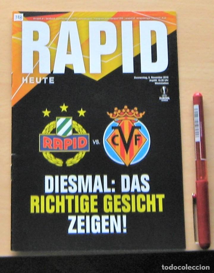 Coleccionismo deportivo: PROGRAMA RAPID VIENA WIEN - VILLARREAL CF EUROPA LEAGUE FUTBOL 2018-19 REVISTA PROGRAMME R318