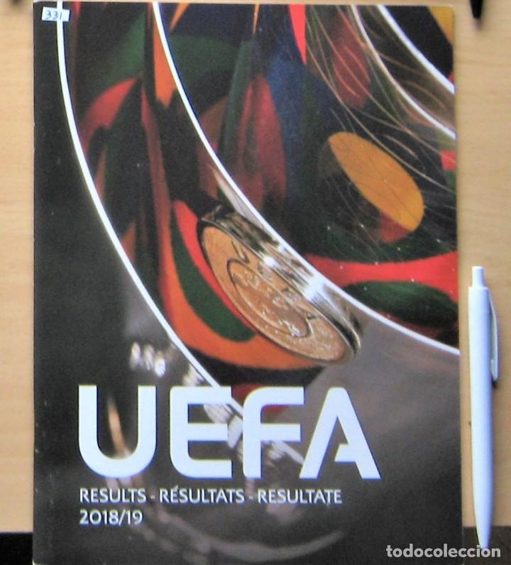 Collectionnisme sportif: REVISTA UEFA RESULTS TODOS RESULTADOS COMPETICIONES TEMPORADA 2018-19 MAGAZIN PROGRAMME R331
