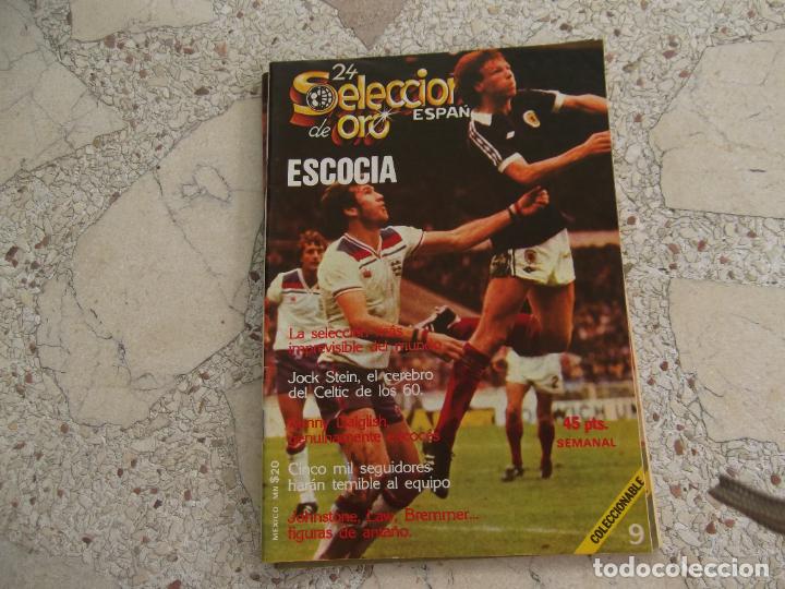 Collezionismo sportivo: 24 selecciones de oro espa&ntilde;a 82, n&ordm; 9, escocia, 72 paginas, 15 x 21, ilustrad