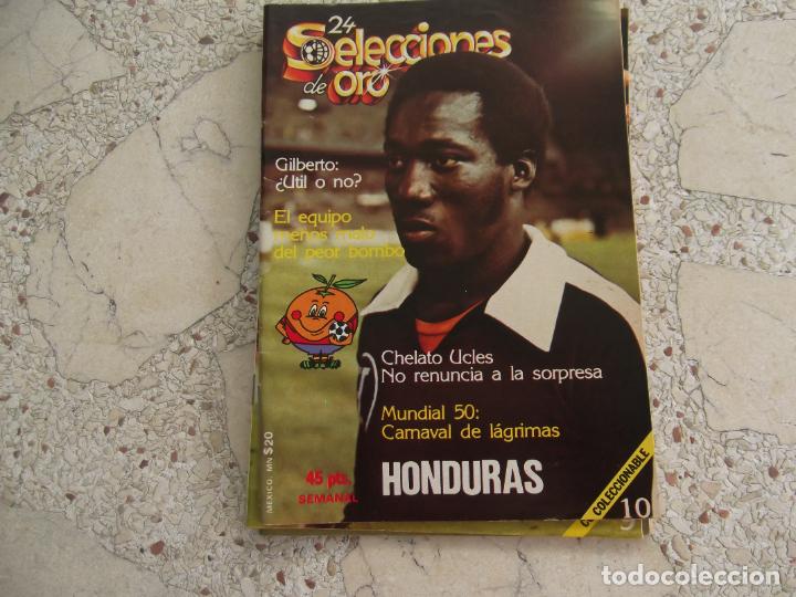 Collectionnisme sportif: 24 selecciones de oro espa&ntilde;a 82, n&ordm; 10, honduras, 72 paginas, 15 x 21, ilustrado