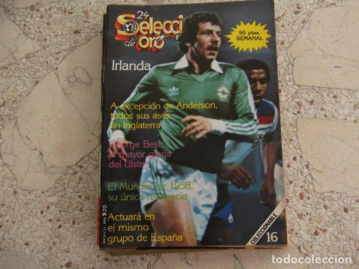 Collectionnisme sportif: 24 selecciones de oro espa&ntilde;a 82, n&ordm; 16, irlanda, 72 paginas, 15 x 21, ilustrado