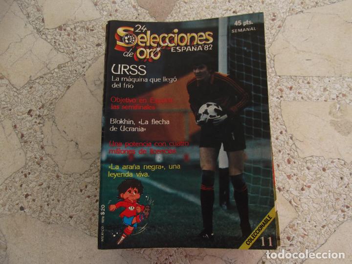 Collectionnisme sportif: 24 selecciones de oro espa&ntilde;a 82, n&ordm; 11, urss, 72 paginas, 15 x 21, ilustrado