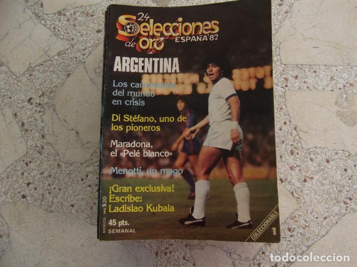 Sports collectibles: 24 selecciones de oro espa&ntilde;a 82, n&ordm; 1, argentina, 72 paginas, 15 x 21, ilustrado