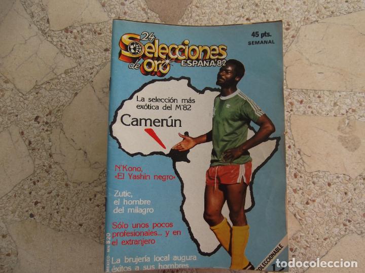Collectionnisme sportif: 24 selecciones de oro espa&ntilde;a 82, n&ordm; 12, camerun, 72 paginas, 15 x 21, ilustrado