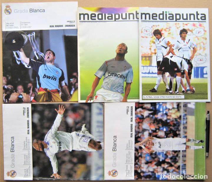 Coleccionismo deportivo: LOTE 5 PROGRAMA REAL ZARAGOZA Vs REAL MADRID REVISTA GRADA BLANCA Y OTRAS MAGAZINE L83R