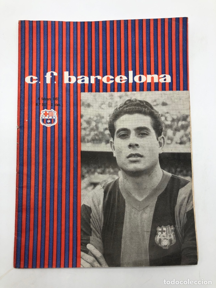 Collezionismo sportivo: PROGRAMA OFICIAL FC BARCELONA ATL&Eacute;TICO DE MADRID LIGA TEMPORADA 60-61 N&Uacute;MERO 167 OLIVELLA F&Uacute;TBOL