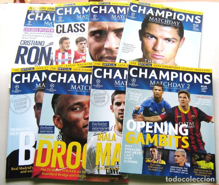 Collectionnisme sportif: 8 REVISTAS CHAMPIONS MAGAZINE OFICIAL UEFA MATCHDAY 2013-14 PROGRAMMES FOOTBALL L8