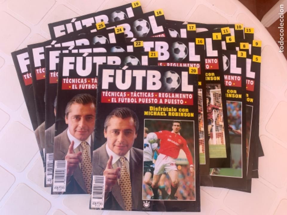Coleccionismo deportivo: F&uacute;tbol con Michael Robinson RBA colecci&oacute;n 18 fasciculos