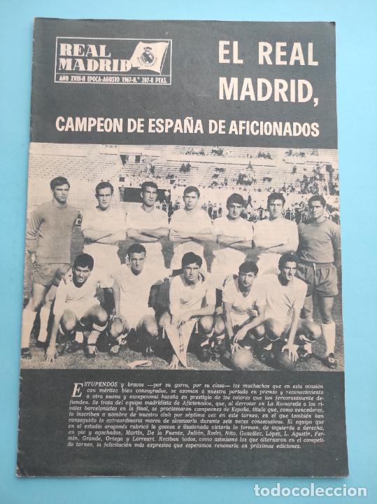 Coleccionismo deportivo: BOLETIN REVISTA OFICIAL REAL MADRID N&ordm; 207 1967 CAMPEON AFICIONADOS 67 - AJAX COPA EUROPA - NAVARRO