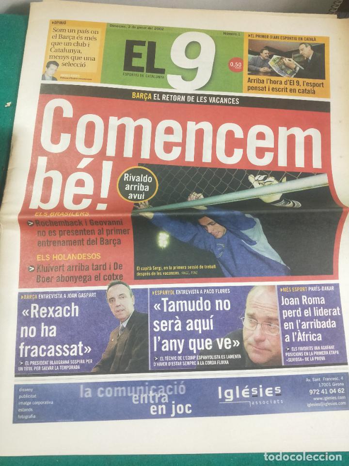 Coleccionismo deportivo: EL ESPORTIU DE CATALUNYA EL 9. N&ordm; 1. 2 DE GENERO DEL 2002. NUMERO UNO.