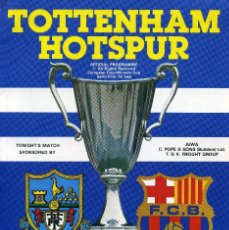 Coleccionismo deportivo: PROGRAMA RECOPA DE EUROPA 1982 TOTTENHAM - BARCELONA