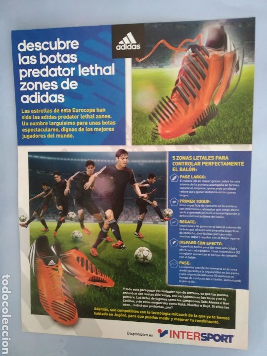 Coleccionismo deportivo: HOJA PUBLICIDAD KAKA ADIDAS INTERSPORT + HUGO MALLO ALVARO VAZQUEZ MUNIAIN REPORTAJE 1 PAG REVISTA