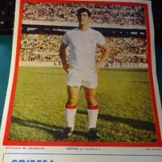 Coleccionismo deportivo: POSTER CARTEL LÁMINA JUGADOR SEVILLA FÚTBOL CLUB 1969 - 1972. JUGADOR COSTAS. 32X23CM. Lote 363311455