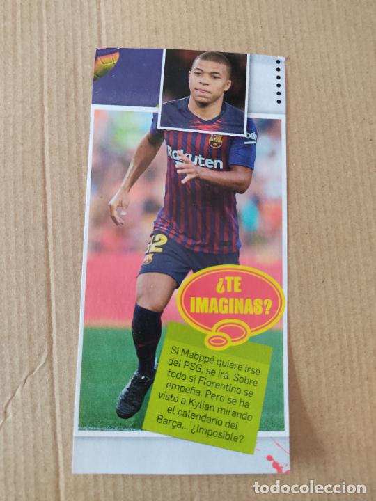 Coleccionismo deportivo: KYLIAN MBAPPE PSG BARCELONA BAR&Ccedil;A TE IMAGINAS RECORTE PRENSA REVISTA JUG&Oacute;N MIDE 7,7 X 16,1 CM