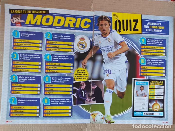 Coleccionismo deportivo: MODRIC REAL MADRID QUIZ REPORTAJE 2 P&Aacute;G REVISTA JUG&Oacute;N JADON SANCHO SOLKSJAER SARABIA CARLOS SOLER