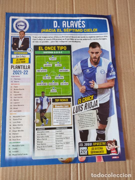 Coleccionismo deportivo: LUIS RIOJA LOUM ALAVES BERENGUER PETXARROMAN ATHLETIC BILBAO DOBLE REPORTAJE 1 P&Aacute;G REVISTA JUGON