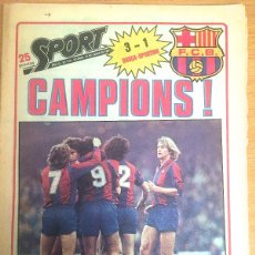 Coleccionismo deportivo: FC BARCELONA. SPORT. COPA 1981. BARÇA-SPORTING. SCHUSTER.. Lote 366157666