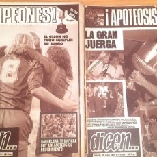 Coleccionismo deportivo: FC BARCELONA. DICEN. COPA 1981. BARÇA-SPORTING. 2 NÚMEROS. SCHUSTER.. Lote 366157821