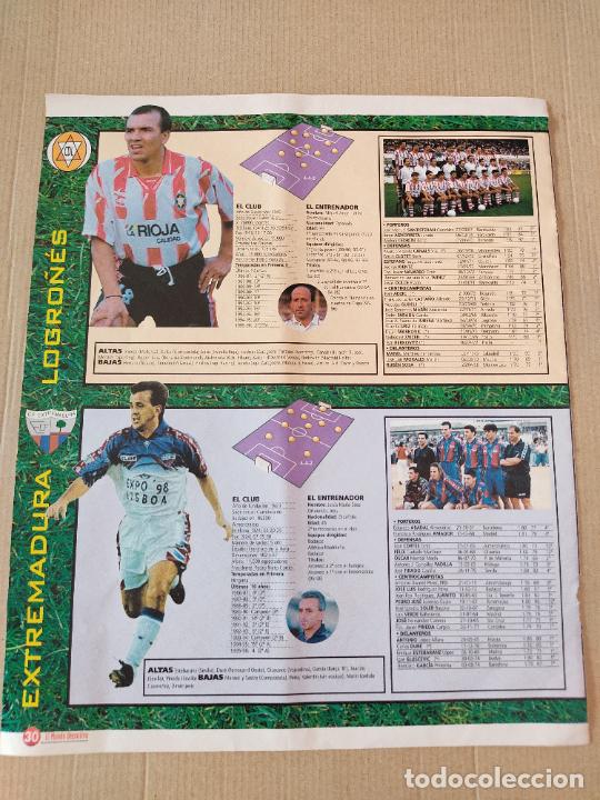 Coleccionismo deportivo: QUIQUE ESTEBARANZ EXTREMADURA RUB&Eacute;N SOSA LOGRO&Ntilde;EZ REPORTAJE 1 PAG REVISTA MUNDO DEPORTIVO + QUINIELA