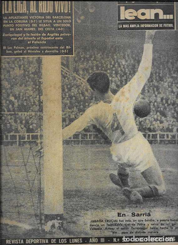 Coleccionismo deportivo: Lean... Revista Deportiva de los lunes . A&ntilde;o III - N&ordm; 52 06-02-1956